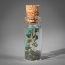 96413 - Moss Agate Glass Wishing Bottle