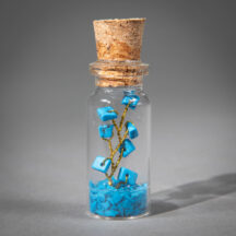96422 - Turquoise Glass Wishing Bottle